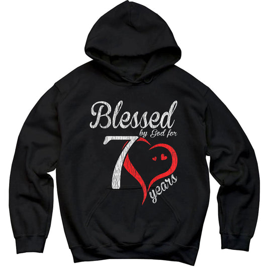 Vintage 70Th Birthday Blessed By God Happy Birthday Gift, Premium Hoodie, Unisex Hoodie, God Christian Shirt